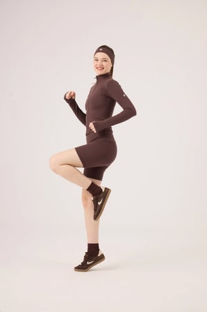 Beli Kıvrımlı Mini Kacie Şort Kahve