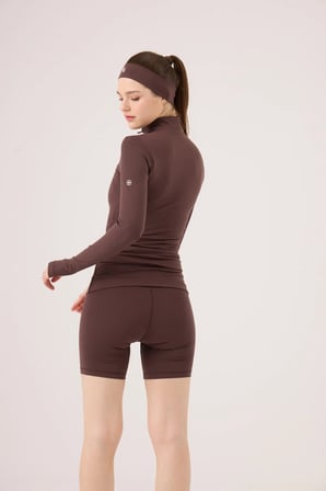 Beli Kıvrımlı Mini Kacie Şort Kahve