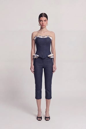 Jean Görünümlü Venus Capri Pantolon Lacivert