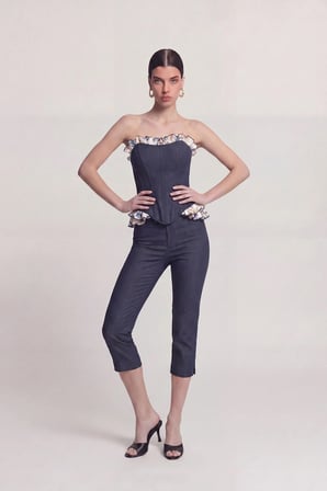 Jean Görünümlü Venus Capri Pantolon Lacivert