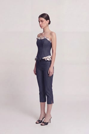 Jean Görünümlü Venus Capri Pantolon Lacivert