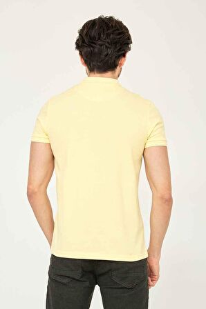 22YCEEO04613 Cazador 4613 Polo Yaka Slim Fit T-Shirt A.Sarı