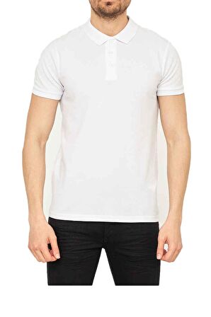 22YCEEO04613 Cazador 4613 Polo Yaka Slim Fit T-Shirt Beyaz