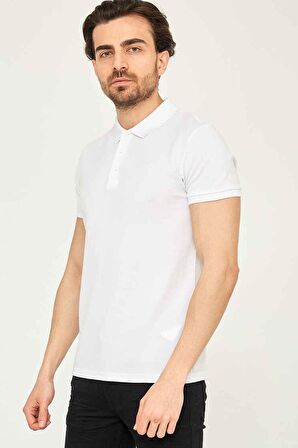 22YCEEO04613 Cazador 4613 Polo Yaka Slim Fit T-Shirt Beyaz