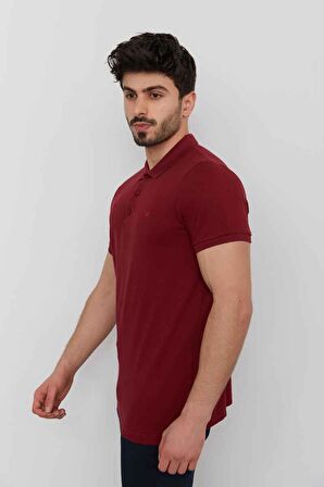 CAZADOR CAZ 4613 BORDO POLO YAKA T-SHIRT