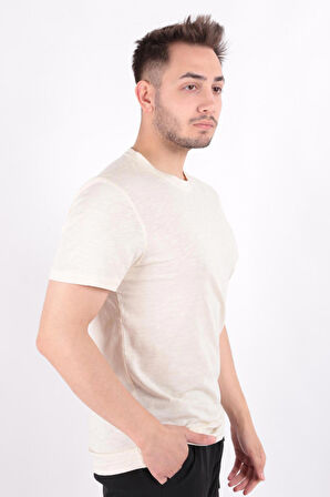 Cazador 4602 Erkek Bisiklet Yaka Flamlı T-Shirt