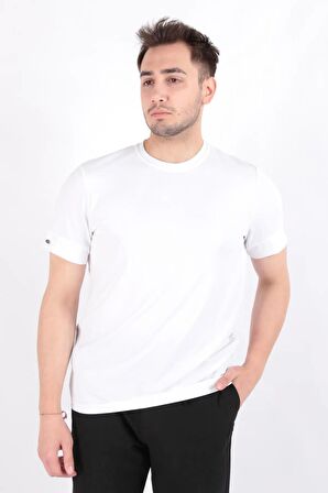 Cazador B.Yaka K.Kol  Erkek T-shirt 4127 Beyaz