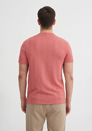 CAZADOR Gül Kurusu Erkek Bisiklet Yaka T-shirt