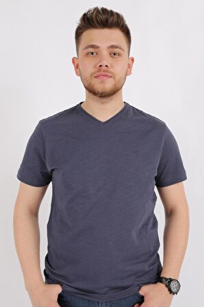 Cazador 4601 Erkek V Flamlı T-Shirt