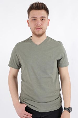 Cazador 4601 Erkek V Flamlı T-Shirt
