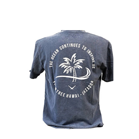 Erkek Baskılı Bisiklet Yaka T-Shirt 24YCEEO04084