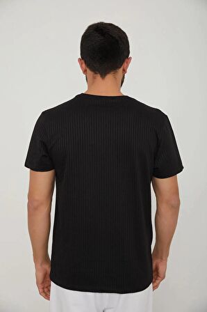 4237 Cazador Erkek  T-shirt SİYAH