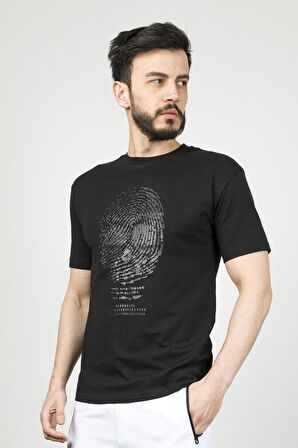Cazador Erkek B.Yaka t-shirt Oversize Siyah 