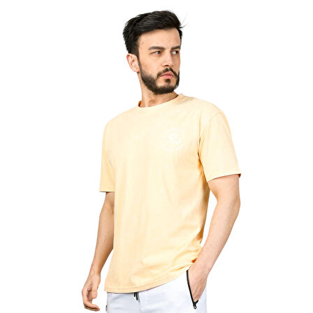 Erkek Baskılı Bisiklet Yaka T-Shirt 24YCEEO04084