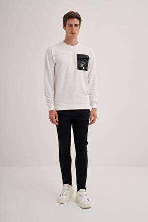 Cazador Erkek 3 İplik Sweatshirt 5016 Ekru