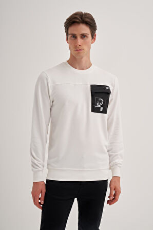 Cazador Erkek 3 İplik Sweatshirt 5016 Ekru