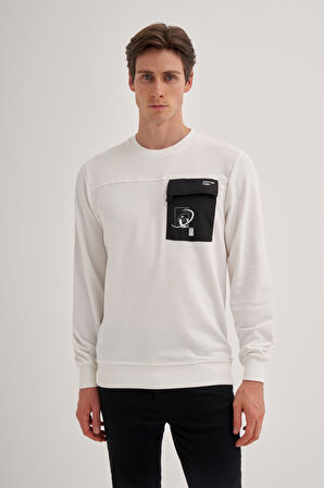 Cazador Erkek 3 İplik Sweatshirt 5016 Ekru