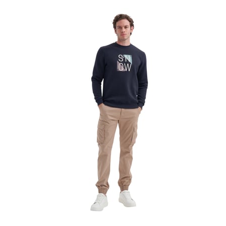 Slim Fit Örme Erkek Sweatshirt