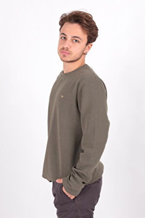 Cazador 5153 Erkek Waffle Sweatshirt