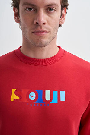 Cazador 3 İplik Şardonlu Sweatshirt 5161 Kırmızı