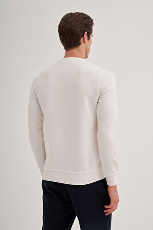 Cazador 3 İplik Şardonlu Sweatshirt 5161 Beyaz