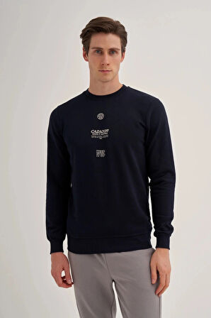 Cazador 3 iplik Erkek Lacivert Sweatshirt 5222