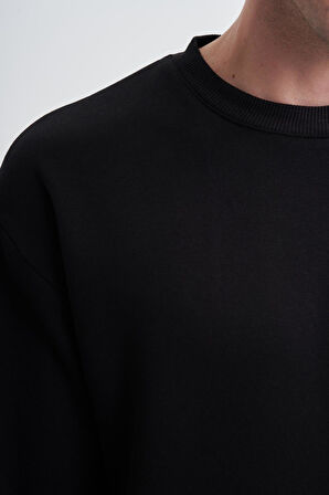 Cazador ERKEK OS CAZ 5229 3 İPLİK SWEAT SIYAH