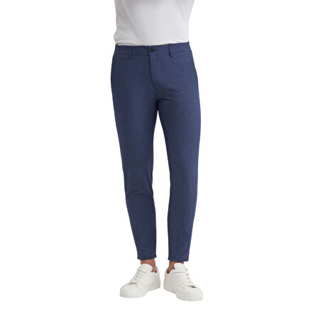 Jogger Dokuma Pantolon Düz Paça Cepli