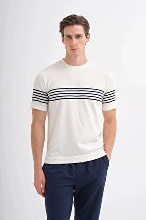 CAZADOR 3040 BISIKLET YAKA TRİKO TİŞÖRT ERKEK EKRU 