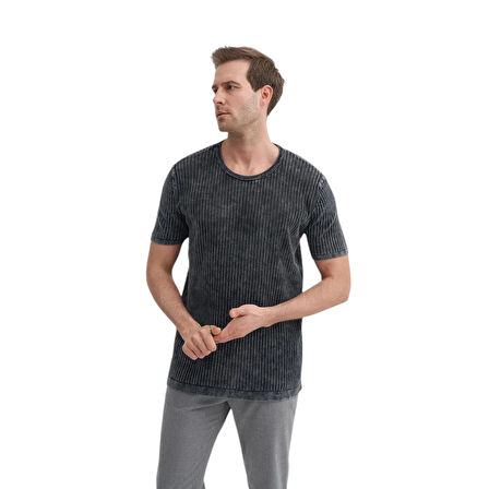 Bisiklet Yaka Regular Fit Pamuklu Triko Tişört