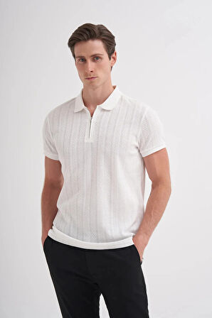 Cazador CAZ 4122  ERKEK POLO T-SHIRT  EKRU