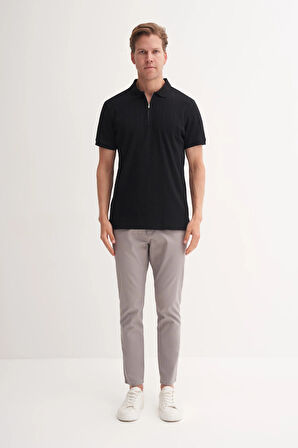 Cazador Polo Yaka Regular Fit Pamuklu Dokulu Tişört 4122