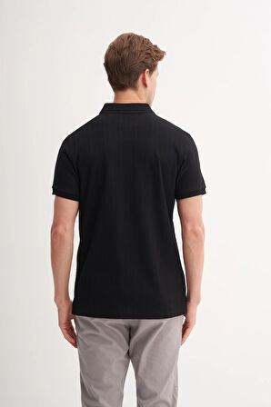 Cazador Polo Yaka Regular Fit Pamuklu Dokulu Tişört 4122