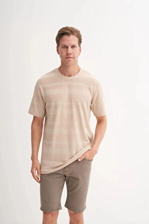 Cazador Bisiklet Yaka Regular Fit Örme Tişört 4123