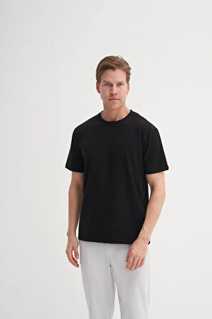 Cazador Caz 4142 Bisiklet Yaka Regular Fit Rahat Likralı Düz Tişört