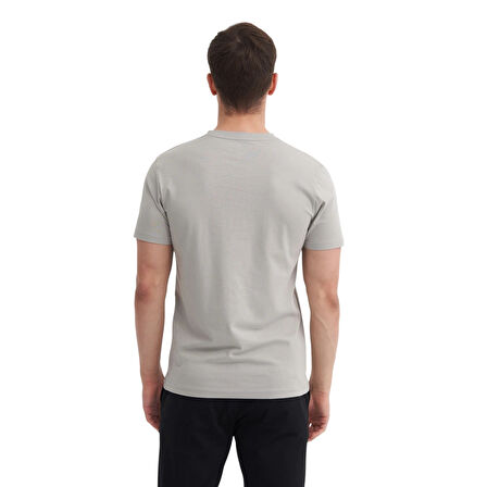 Erkek Bisiklet Yaka Pamuklu Baskılı Tişört 4155