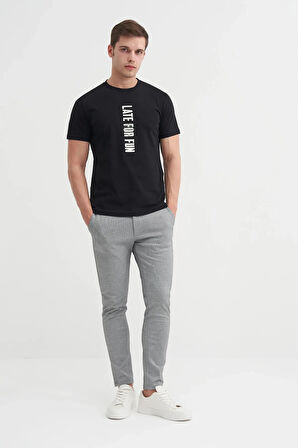 Cazador Slim Fit Bisiklet Yaka Pamuklu Baskılı Tişört