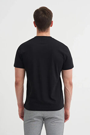 Cazador Slim Fit Bisiklet Yaka Pamuklu Baskılı Tişört