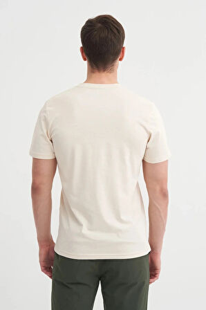 Cazador Slim Fit Bisiklet Yaka Pamuklu Baskılı Tişört