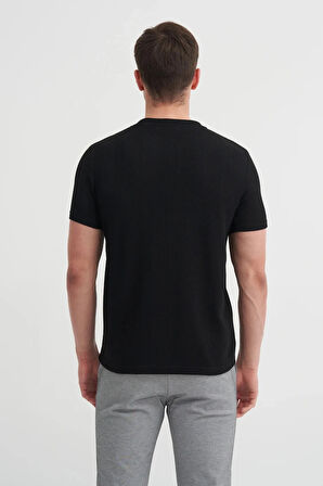 Cazador Slim Fit Bisiklet Yaka Örme Düz Tişört