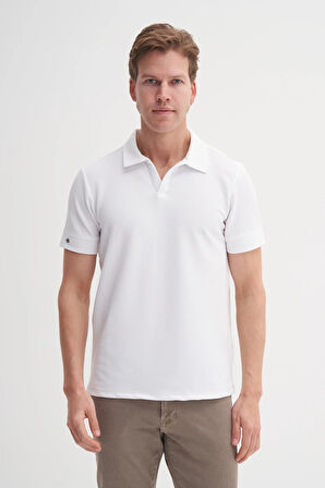 CAZADOR 4201 POLO YAKA BEYAZ T-SHIRT