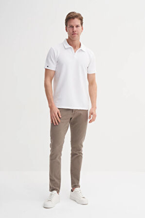 CAZADOR 4201 POLO YAKA BEYAZ T-SHIRT