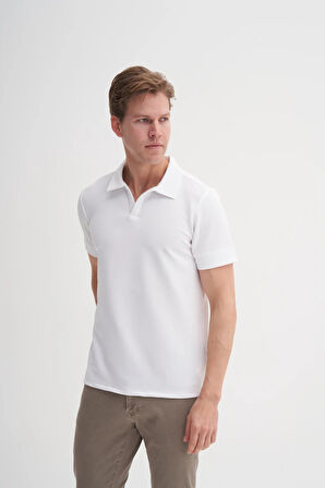 CAZADOR 4201 POLO YAKA BEYAZ T-SHIRT
