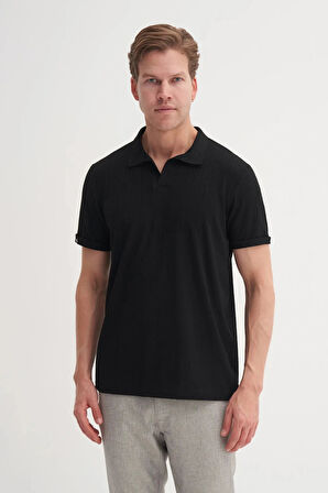 Cazador Polo Yaka Regular Fit Örme Dokulu Tişört