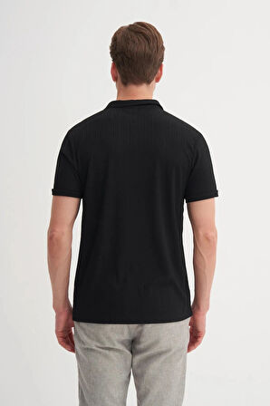 Cazador Polo Yaka Regular Fit Örme Dokulu Tişört