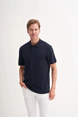 Cazador Polo Yaka Regular Fit Örme Dokulu Tişört 4208
