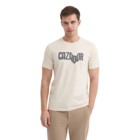 Erkek Marka Yazılı T-shirt