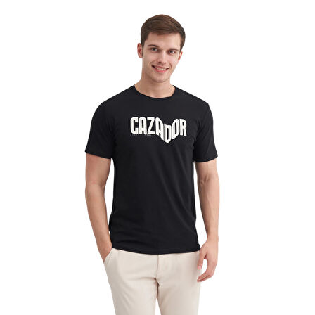 Erkek Marka Yazılı T-shirt