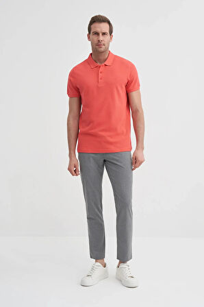 Cazador Polo Yaka Slim Fit Pike Düz Pamuklu Tişört