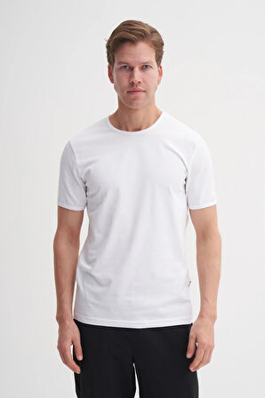 Cazador Erkek Beyaz Caz 4618 Stn Bis. T-shirt Tshirt 